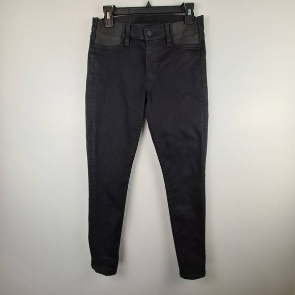 Joe's Jeans The Icon Maternity Mid Rise Skinny Ankle Flawless Black Size 28 - Picture 1 of 10